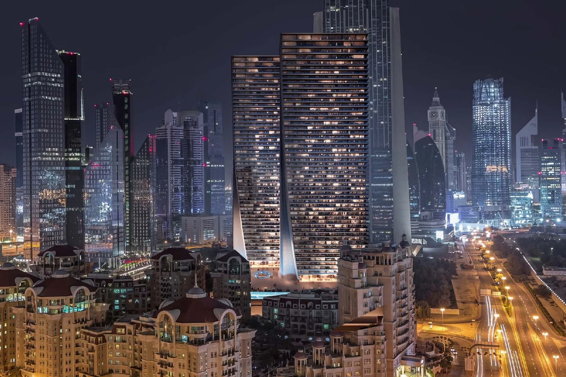 Night aerial view