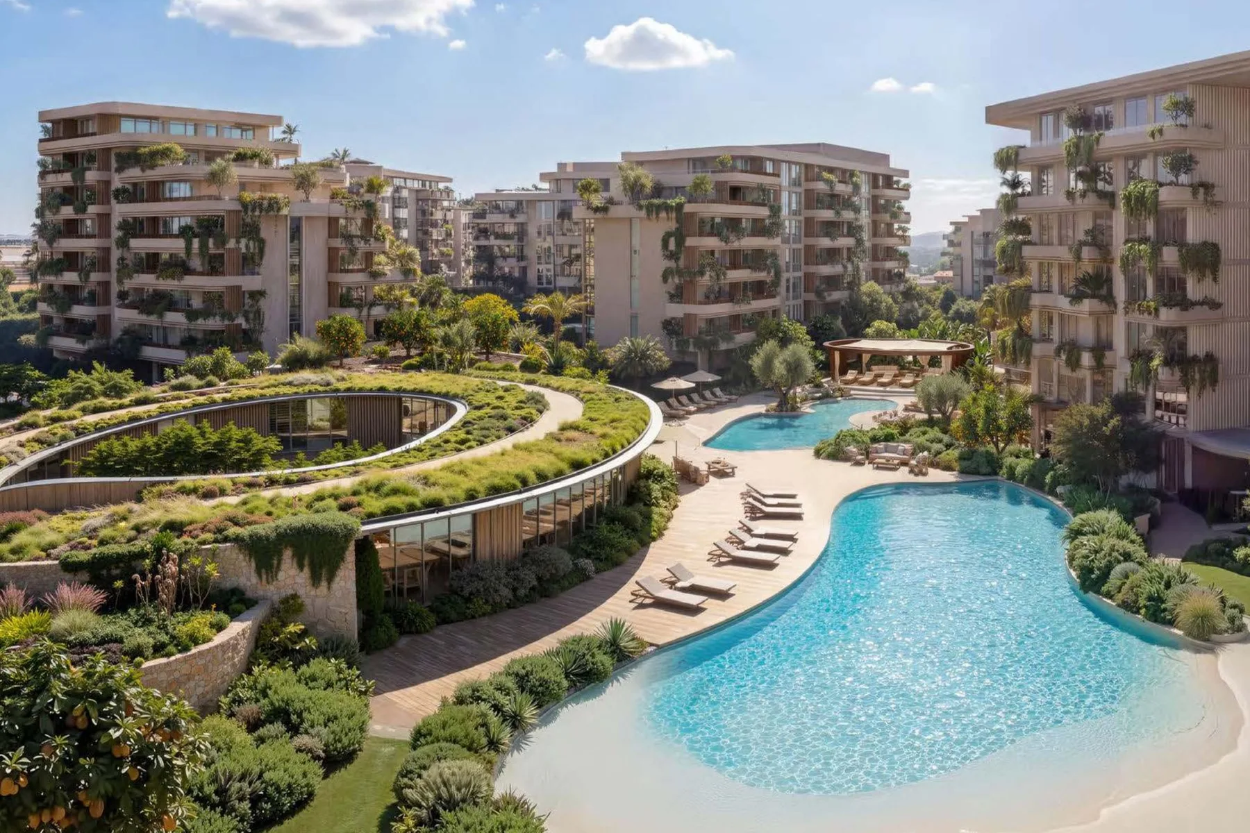 Exterior - buildings and lagoon pool