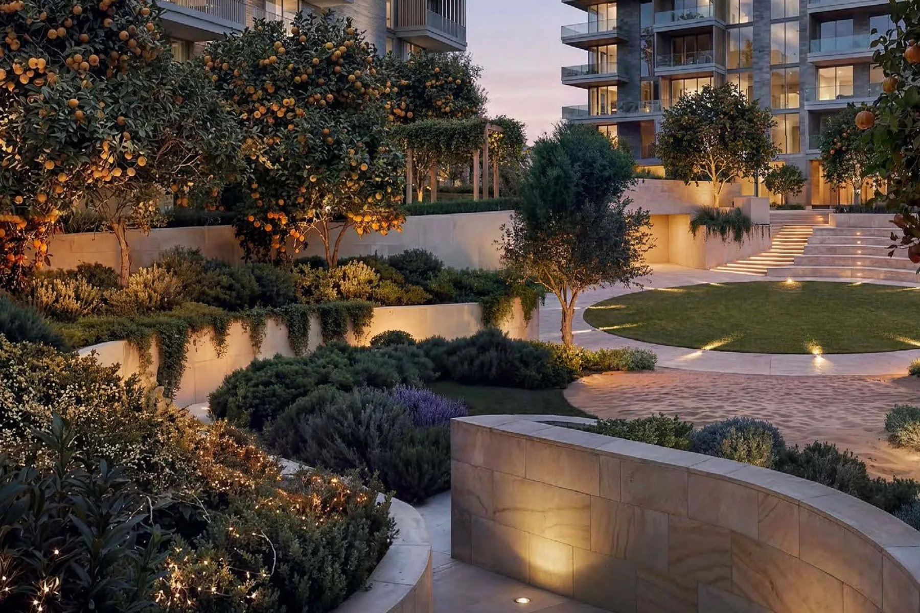 Landscaped gardens and terraces