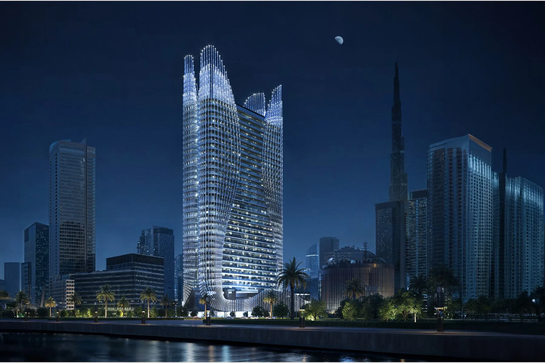 Exterior at night