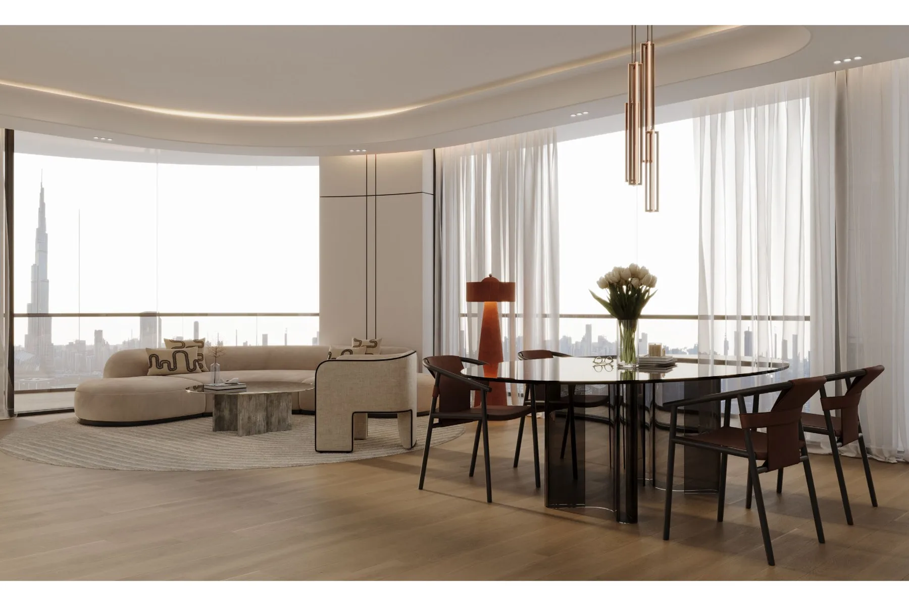 Living and dining area