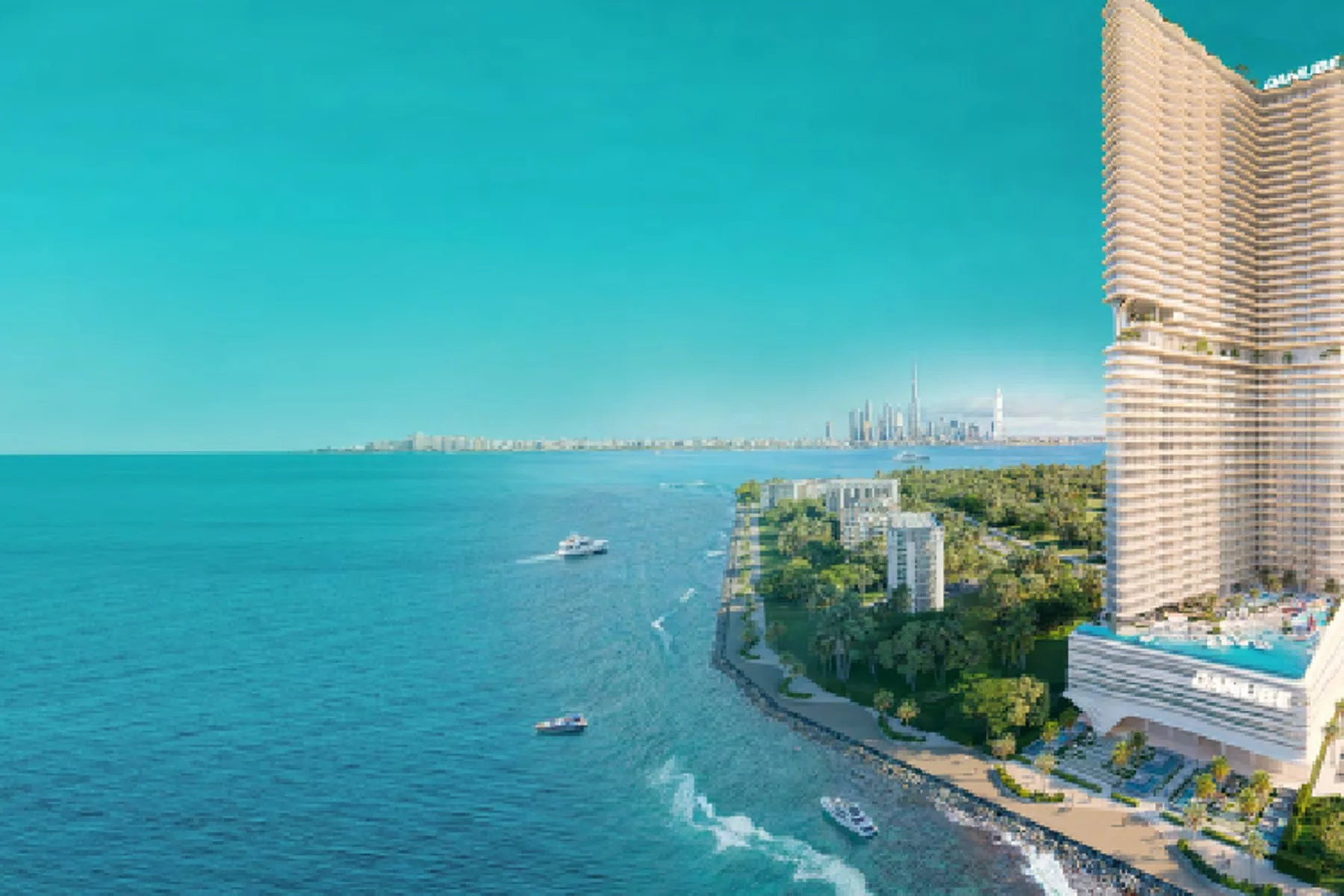 Tower on the waterfront of Dubai Maritime City
