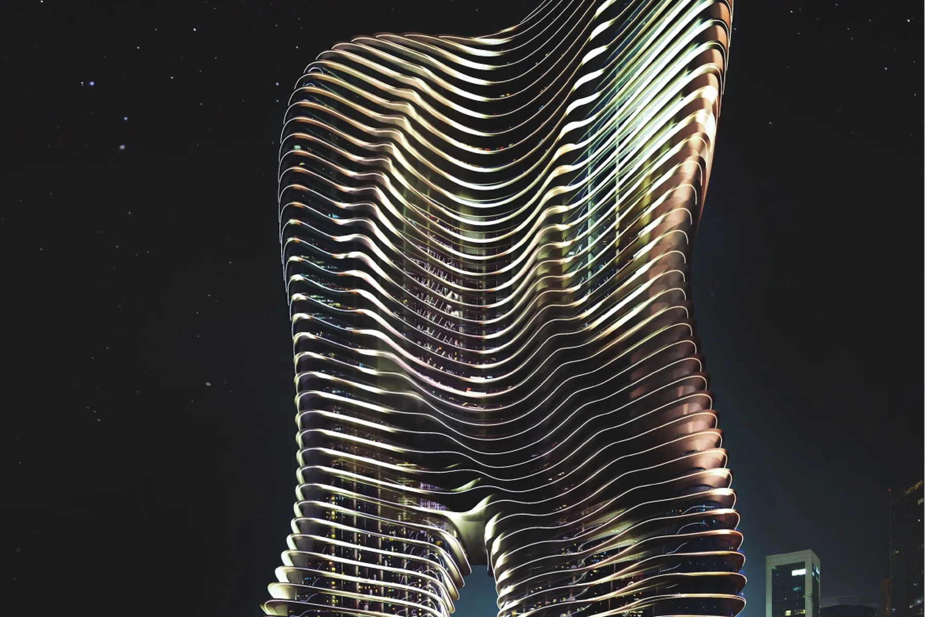 Exterior at night