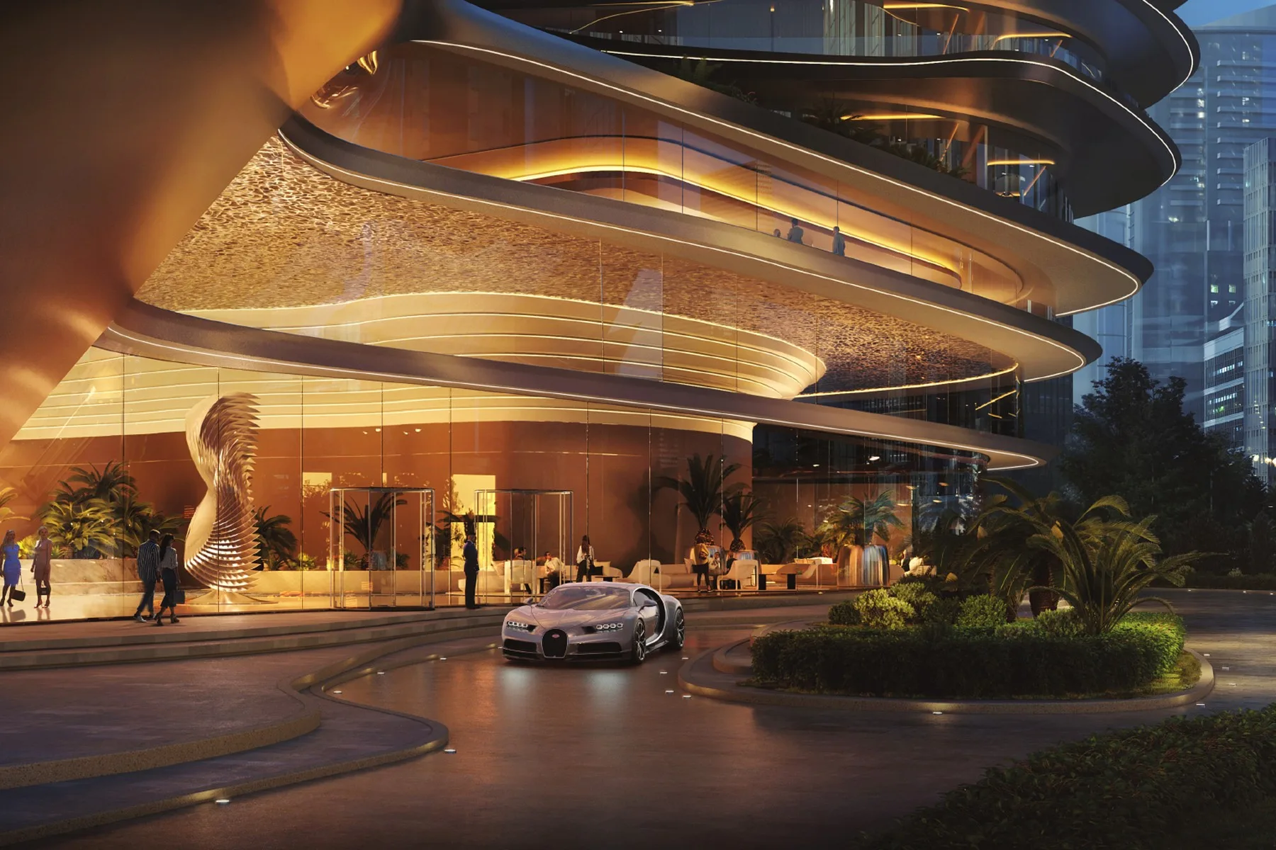Entrance drop-off