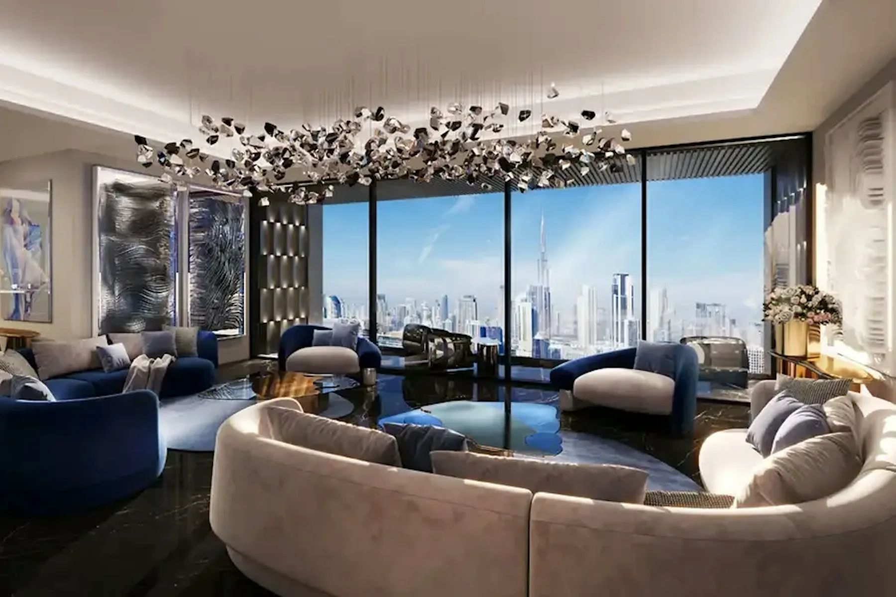 Living area of a sky mansion