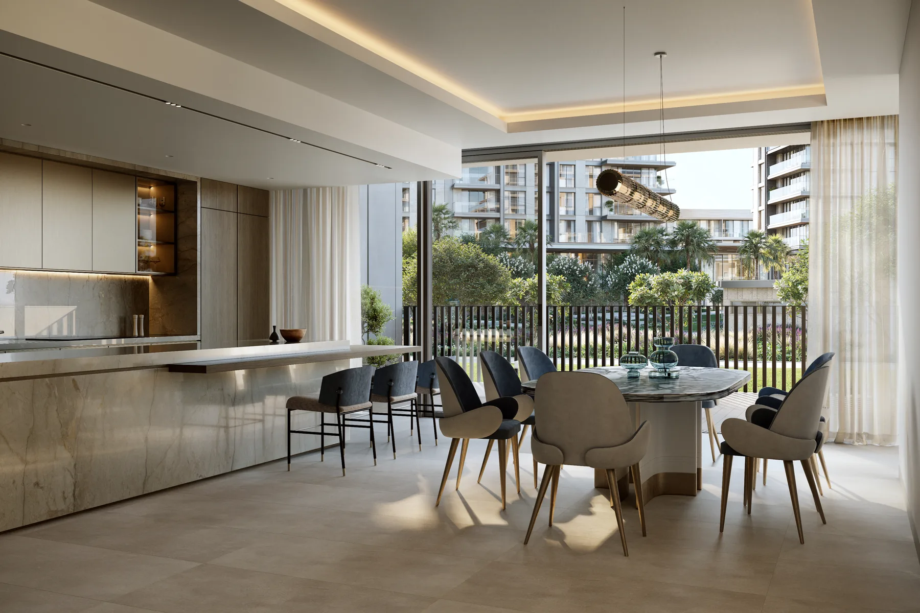 Kitchen and dining area