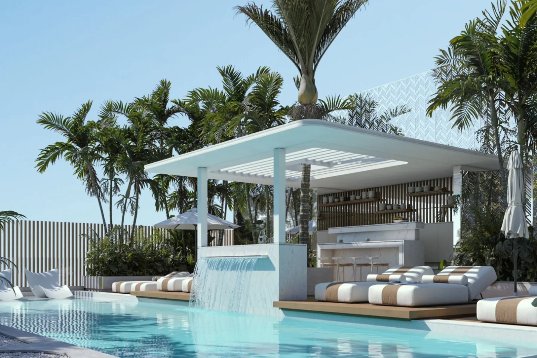 Rooftop pool cabana