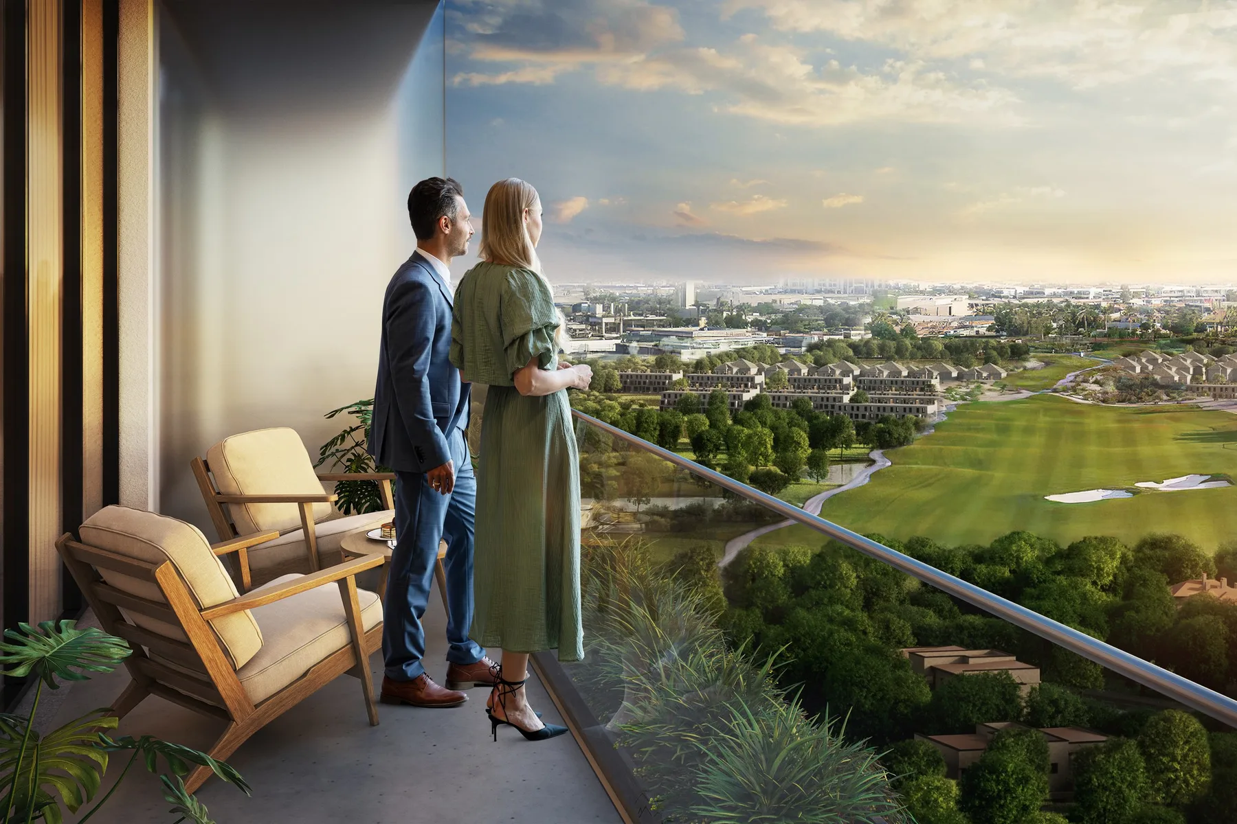 View over the golf course