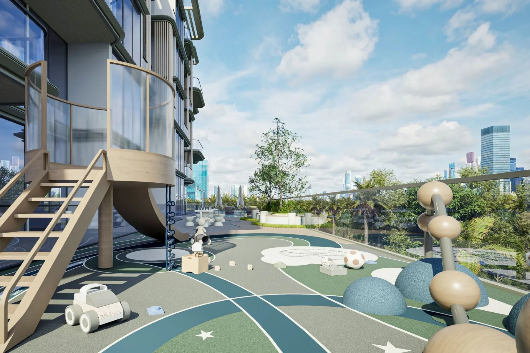 Children's play deck