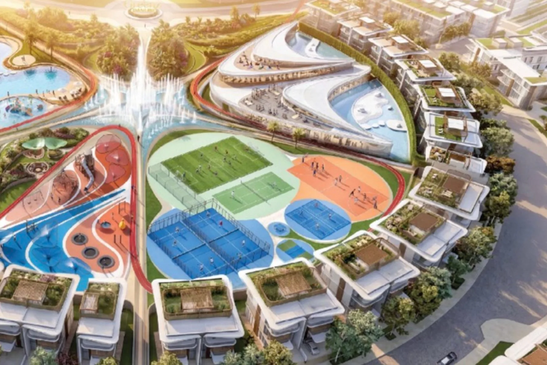 Central amenity park of the masterplan