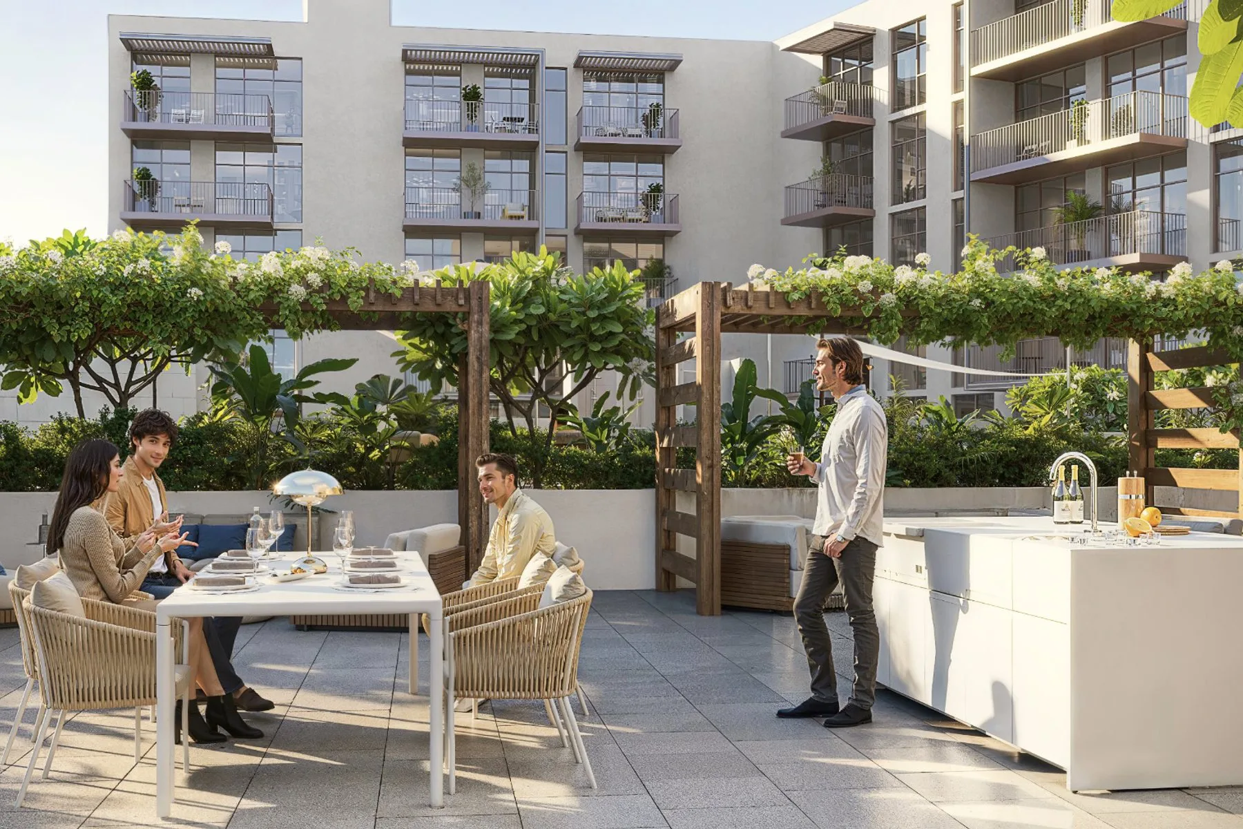 BBQ area and outdoor lounge