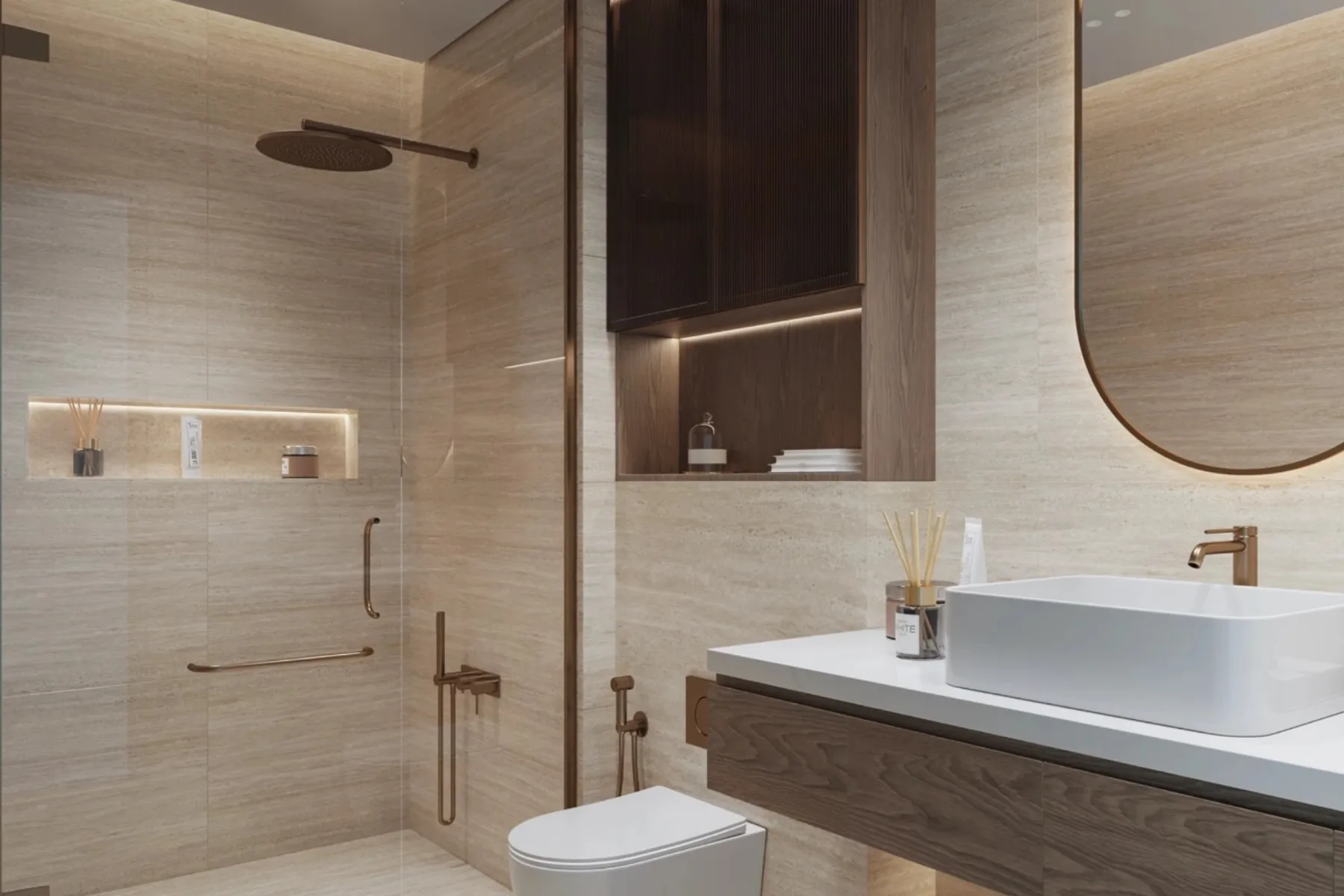 Bathroom with walk-in shower
