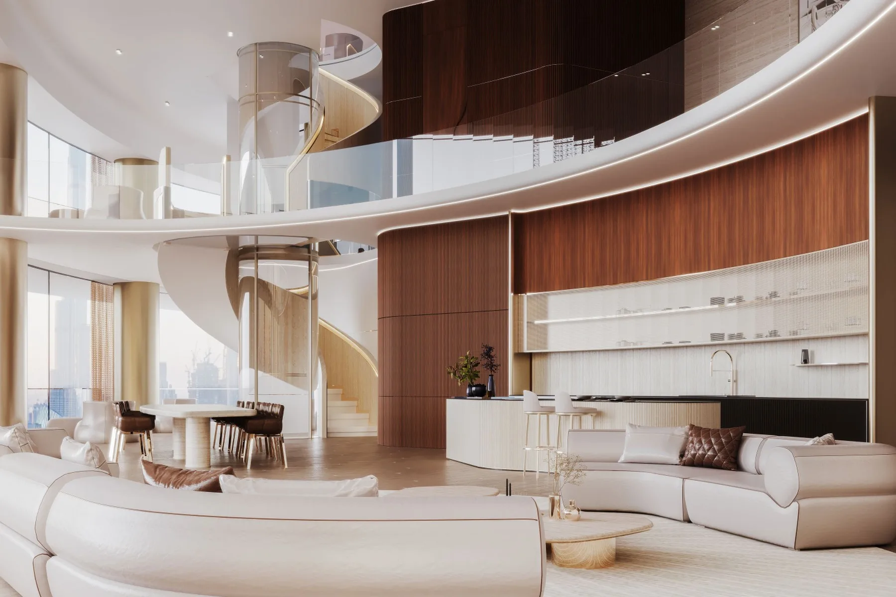 Penthouse living area