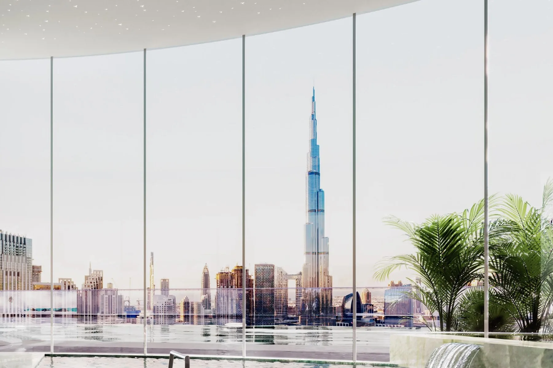 Spa with Burj Khalifa view