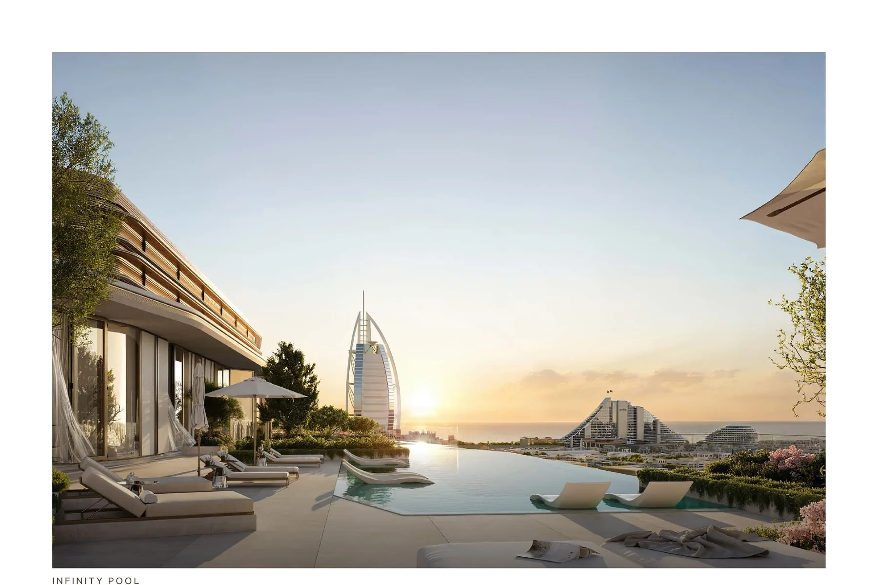 Skybridge infinity pool, Burj Al Arab view