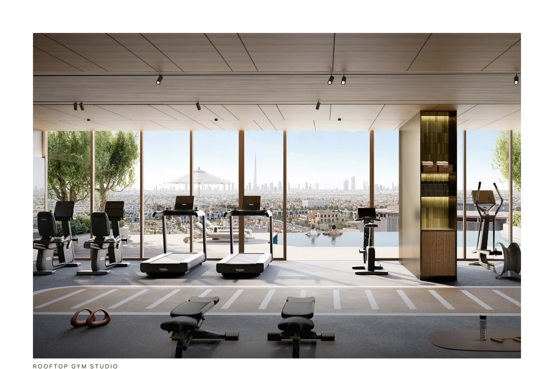 Rooftop gym studio