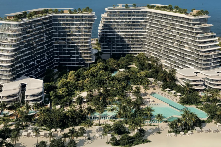 Exterior - the towers from the beach