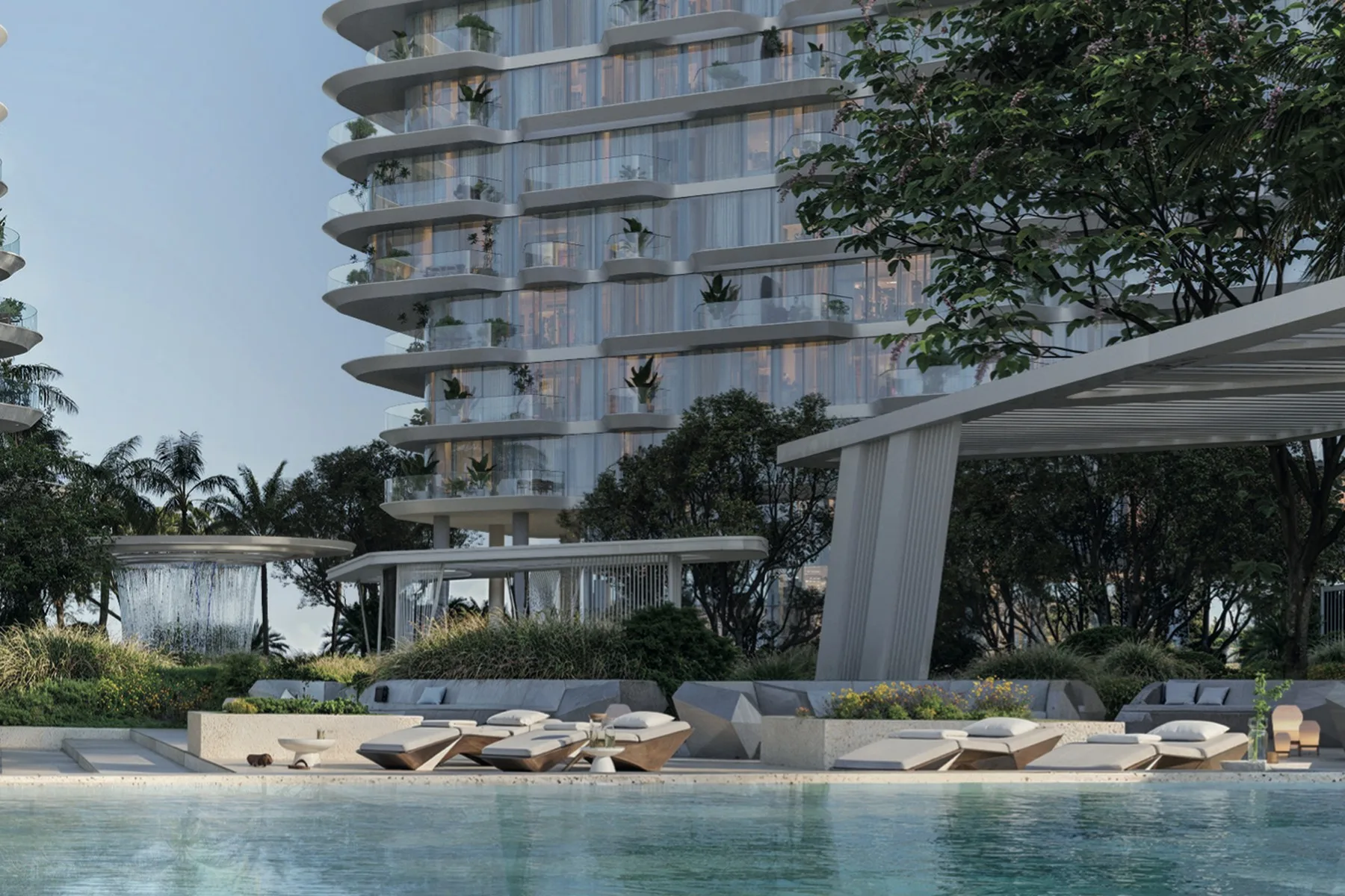 Pool and towers