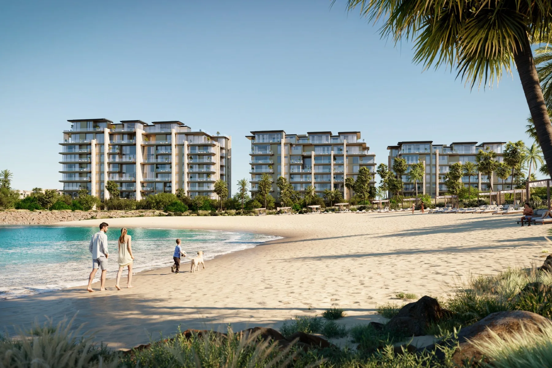 Solaya buildings from the beach