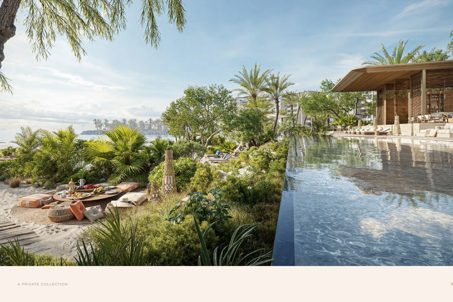Beach club pool