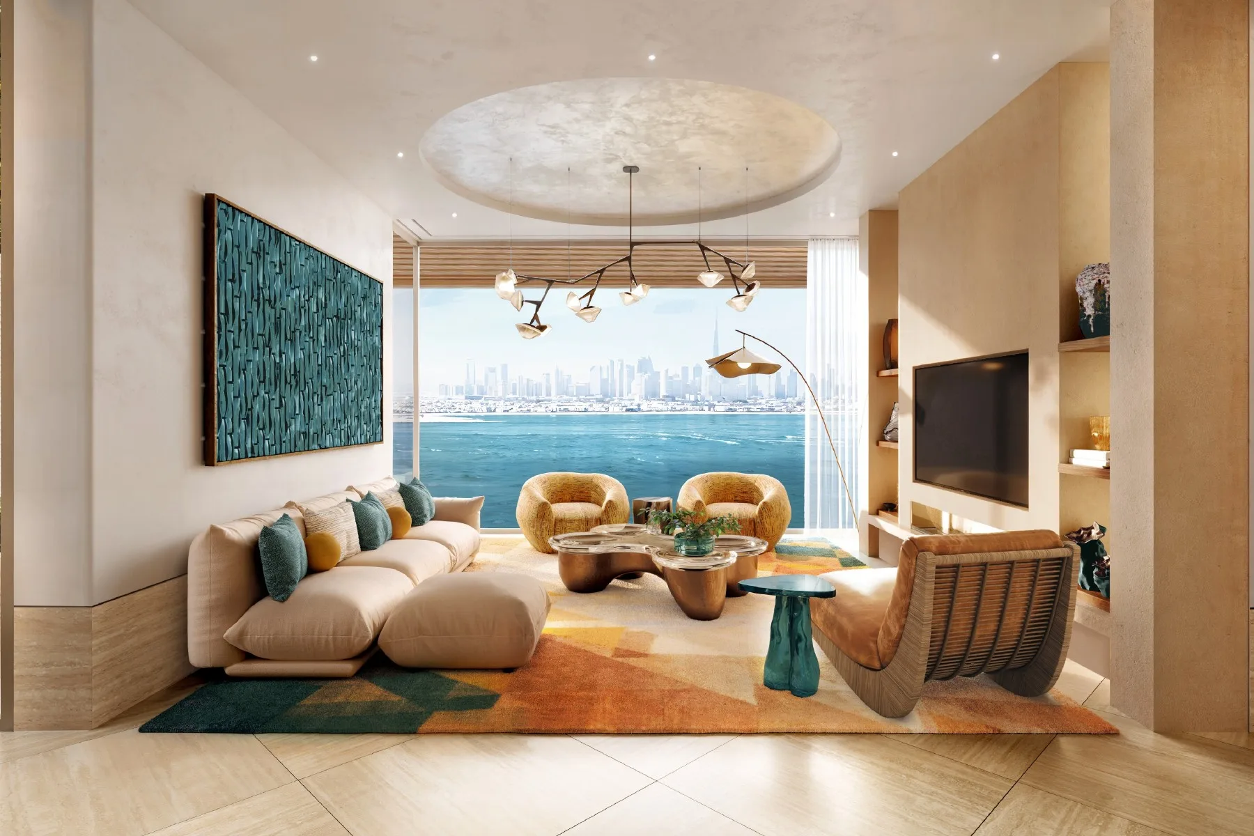 Living room, sea view