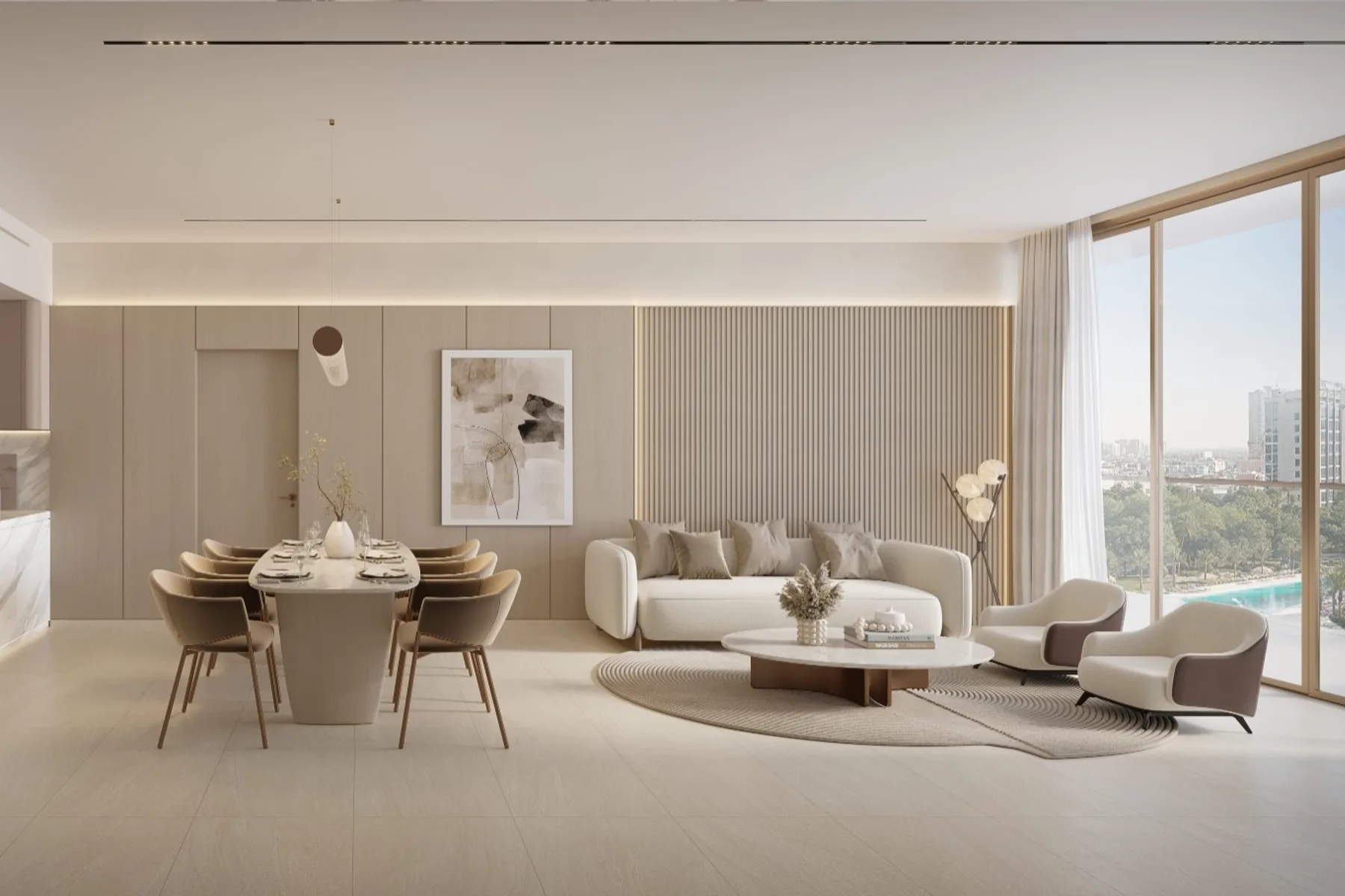 Living and dining area