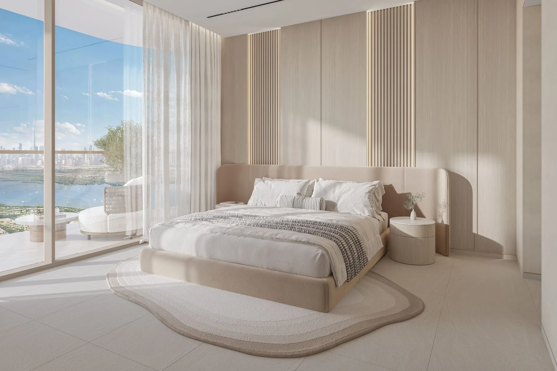 Bedroom facing the water