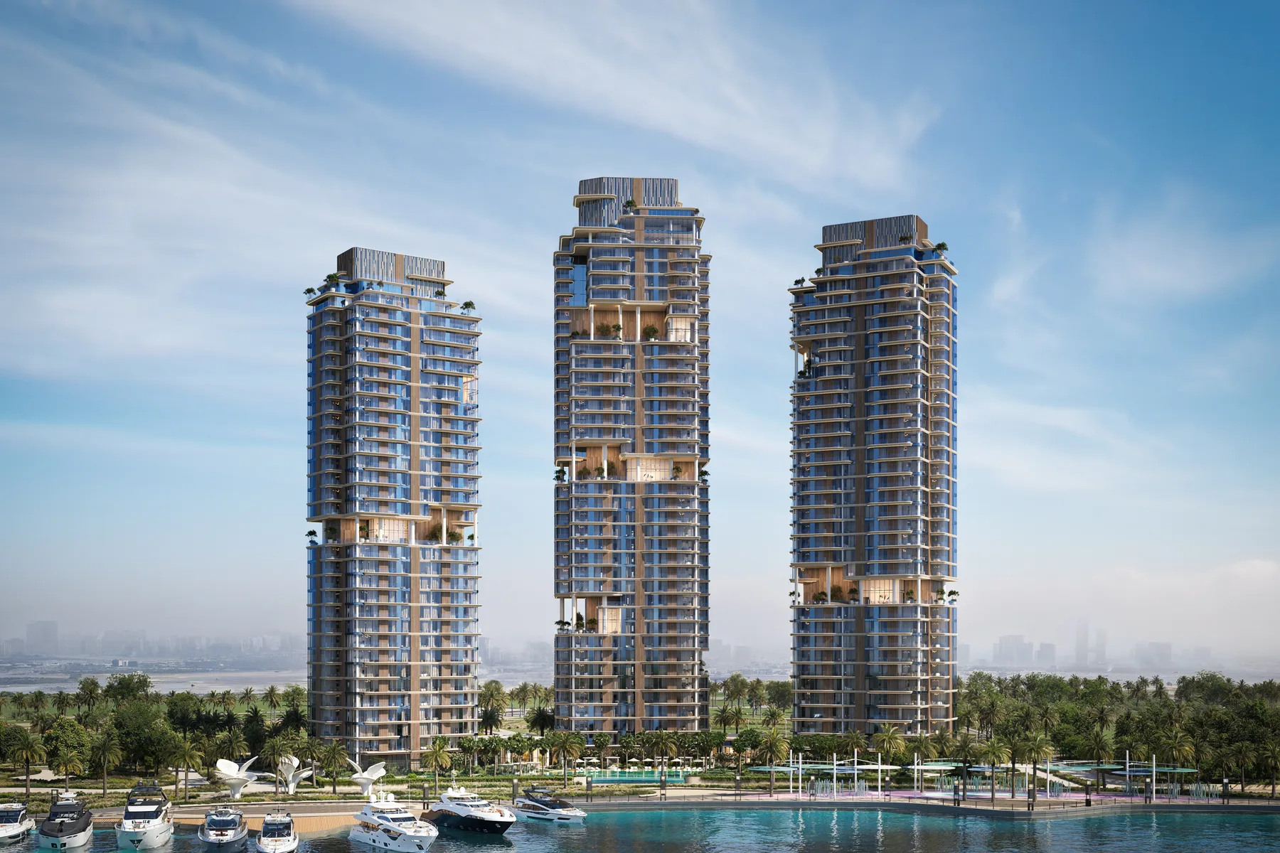 The three towers above the creek