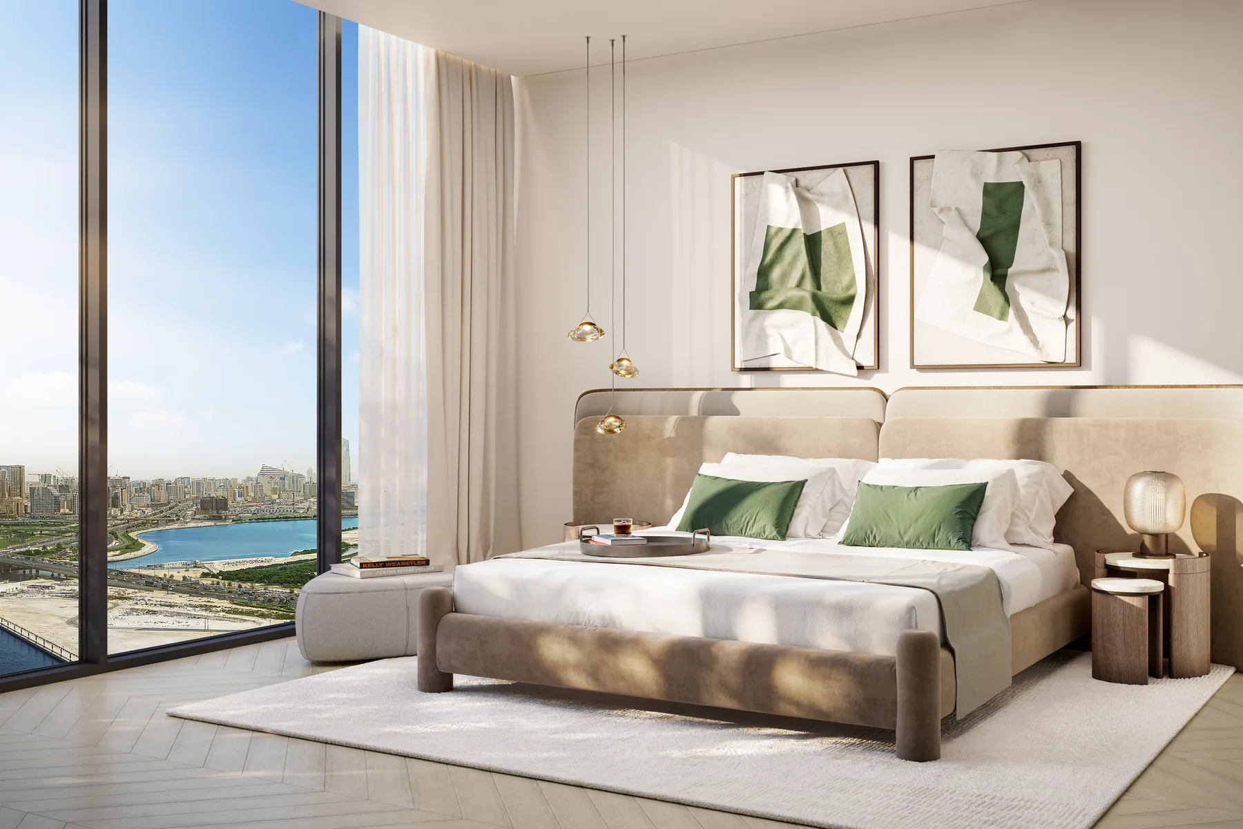 Bedroom with a view over the creek