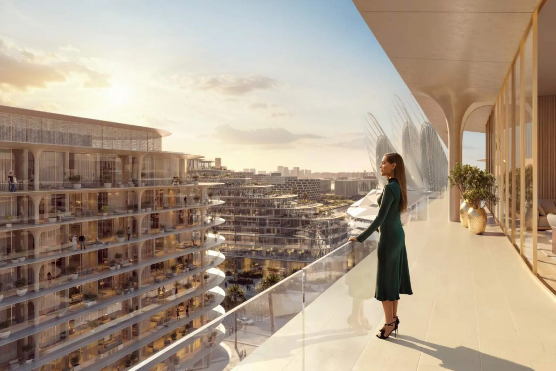 Balcony view over the district
