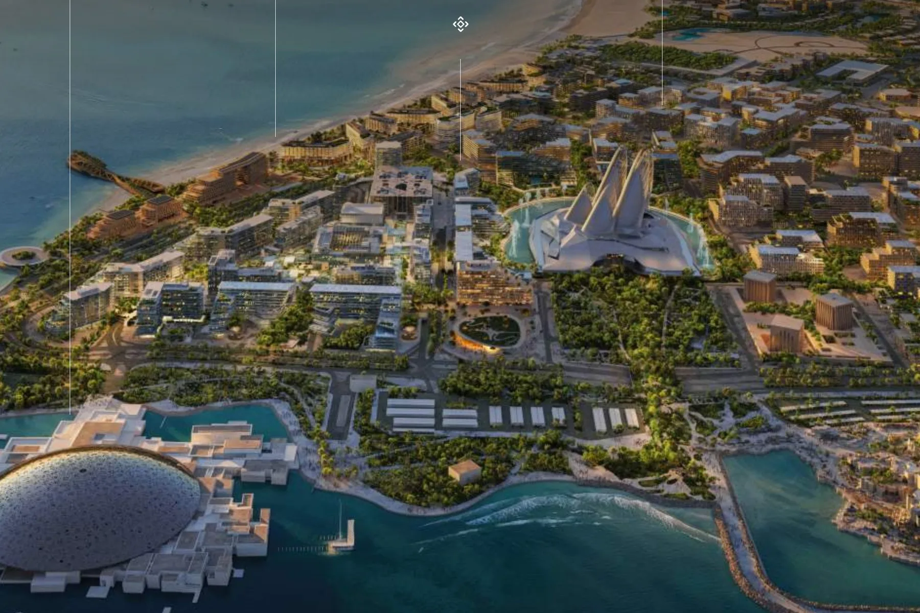 Saadiyat Cultural District aerial