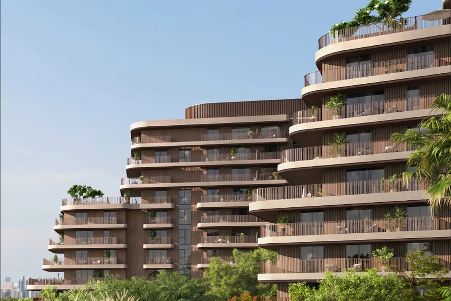 Residence buildings and lagoon pool