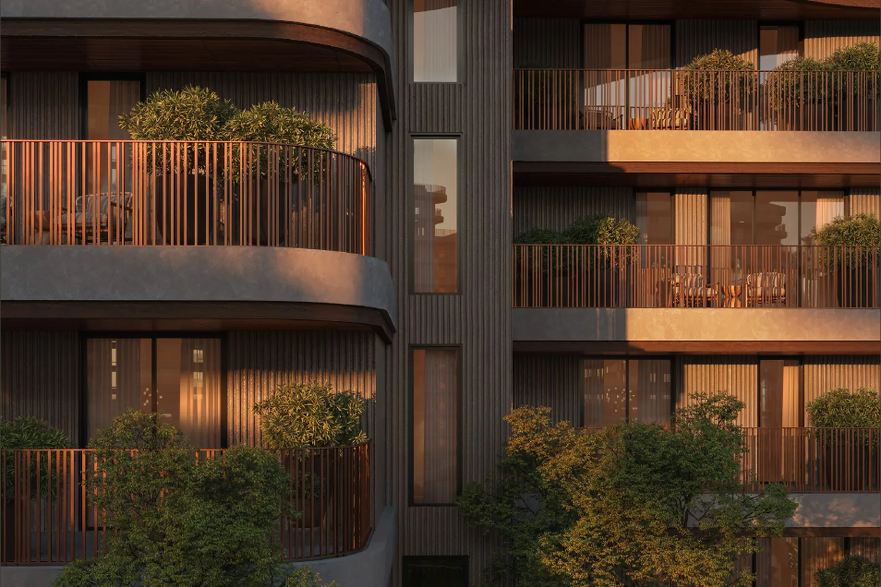 Facade and terraces