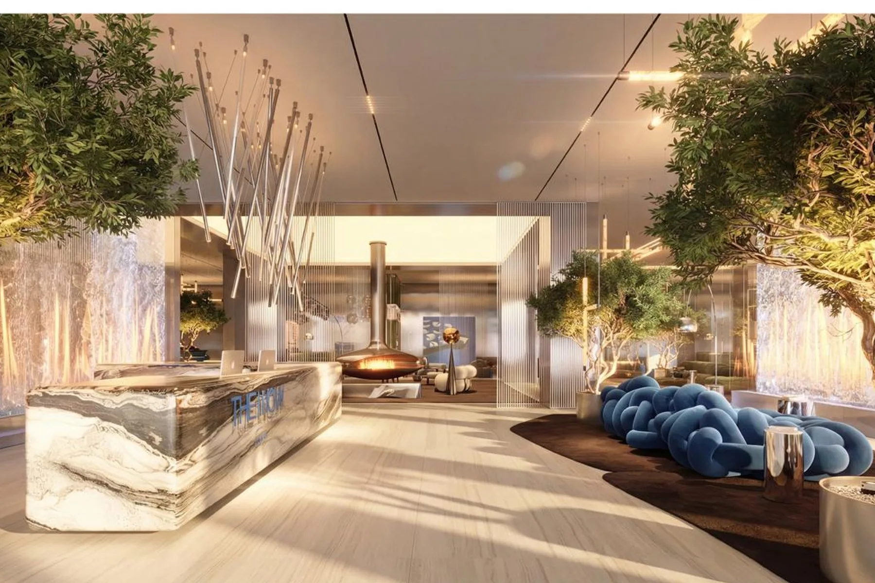 Arrival lobby with reception
