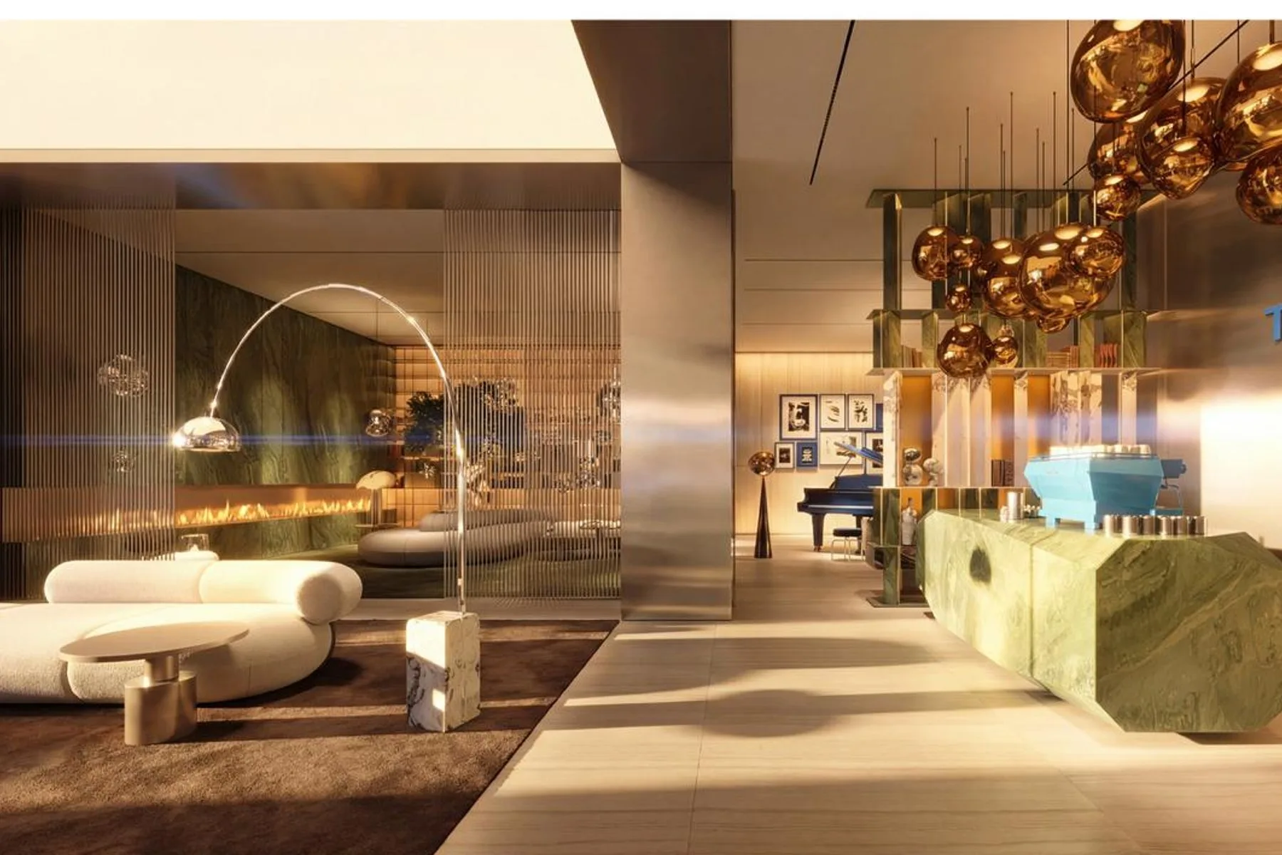 Lobby lounge with barista station