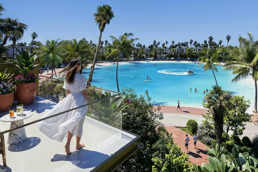 The swimmable lagoon at the heart of the community