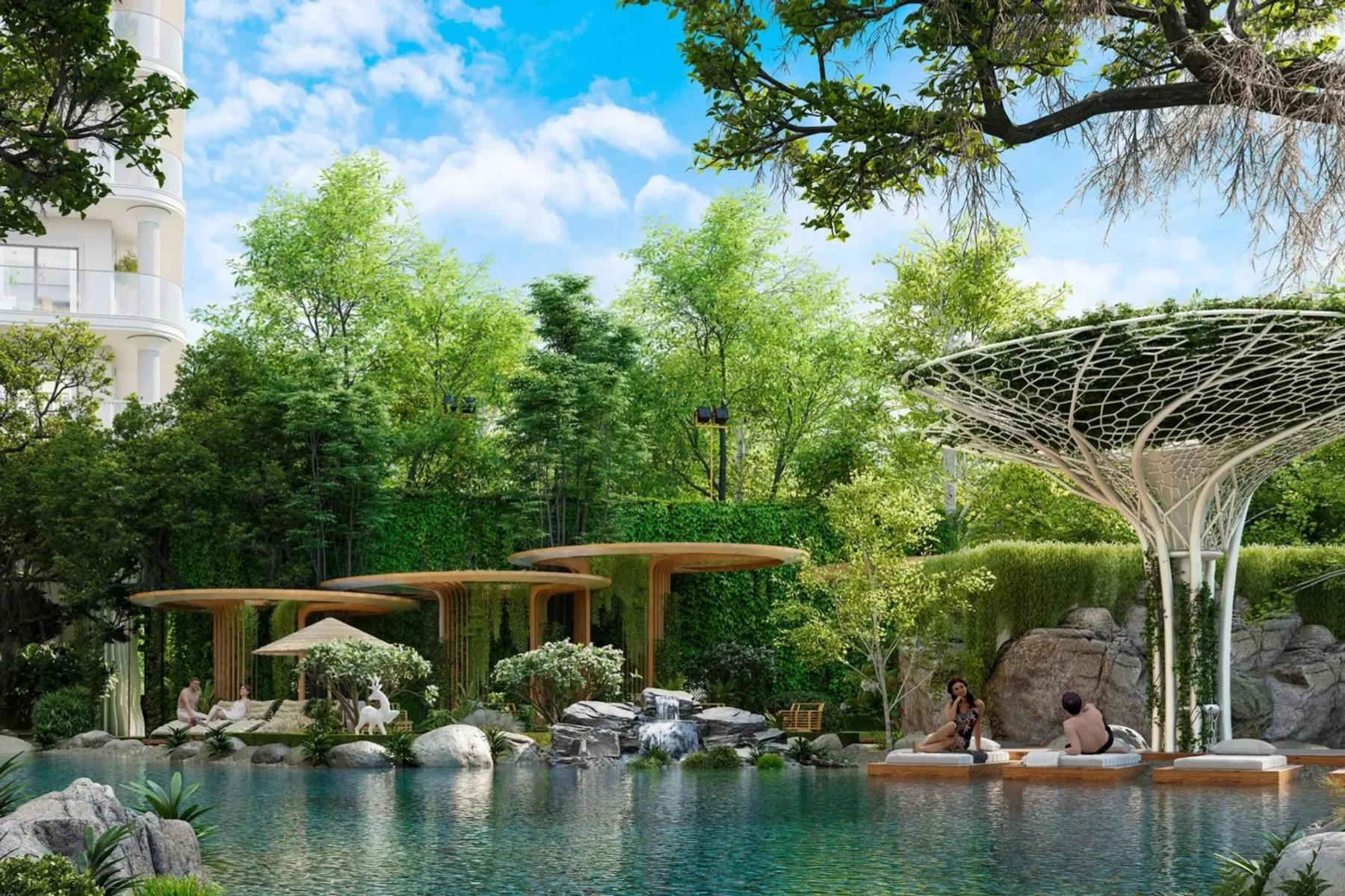 Lagoon pool in the wellness gardens