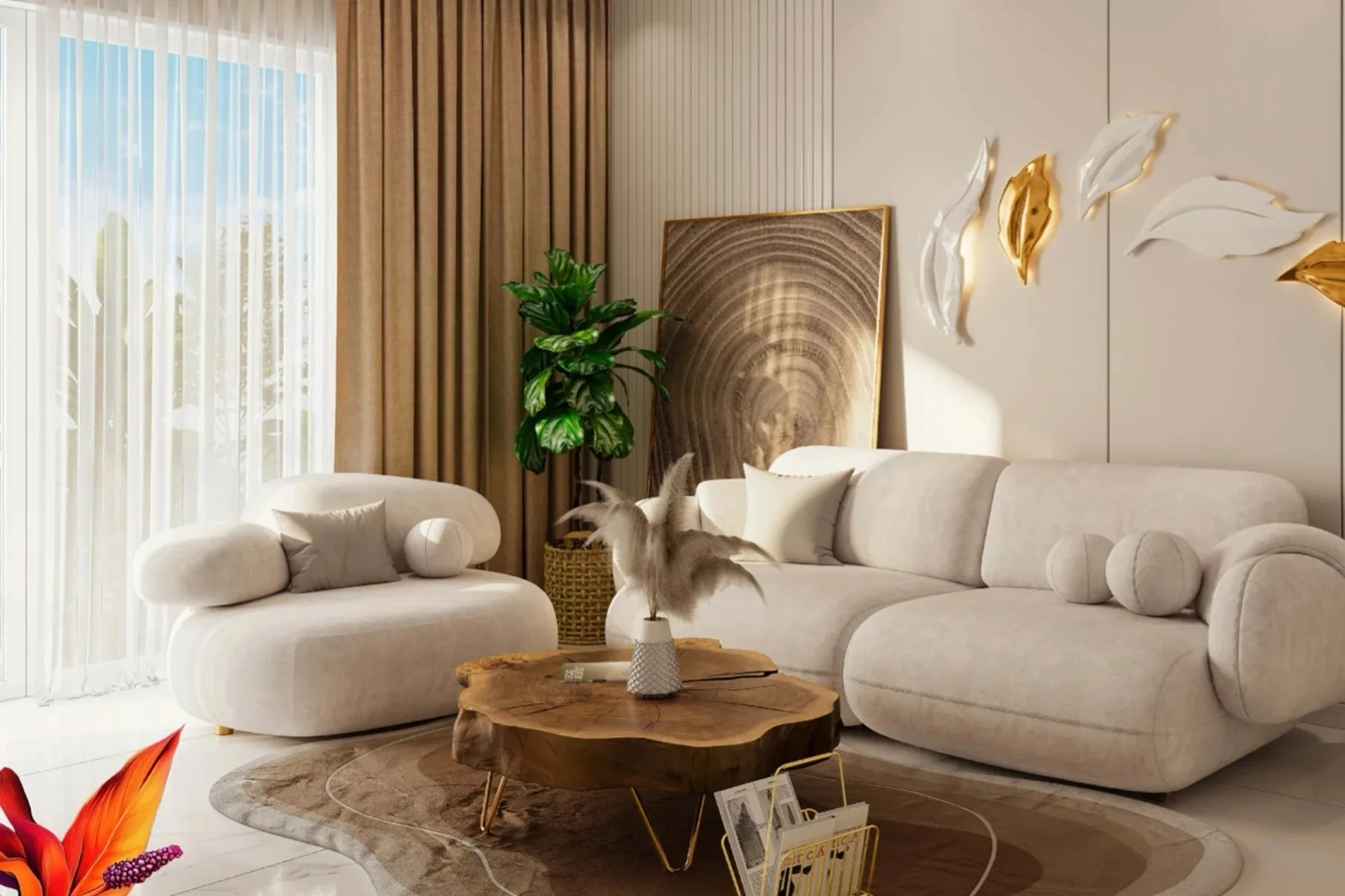 Living room of a wellness residence