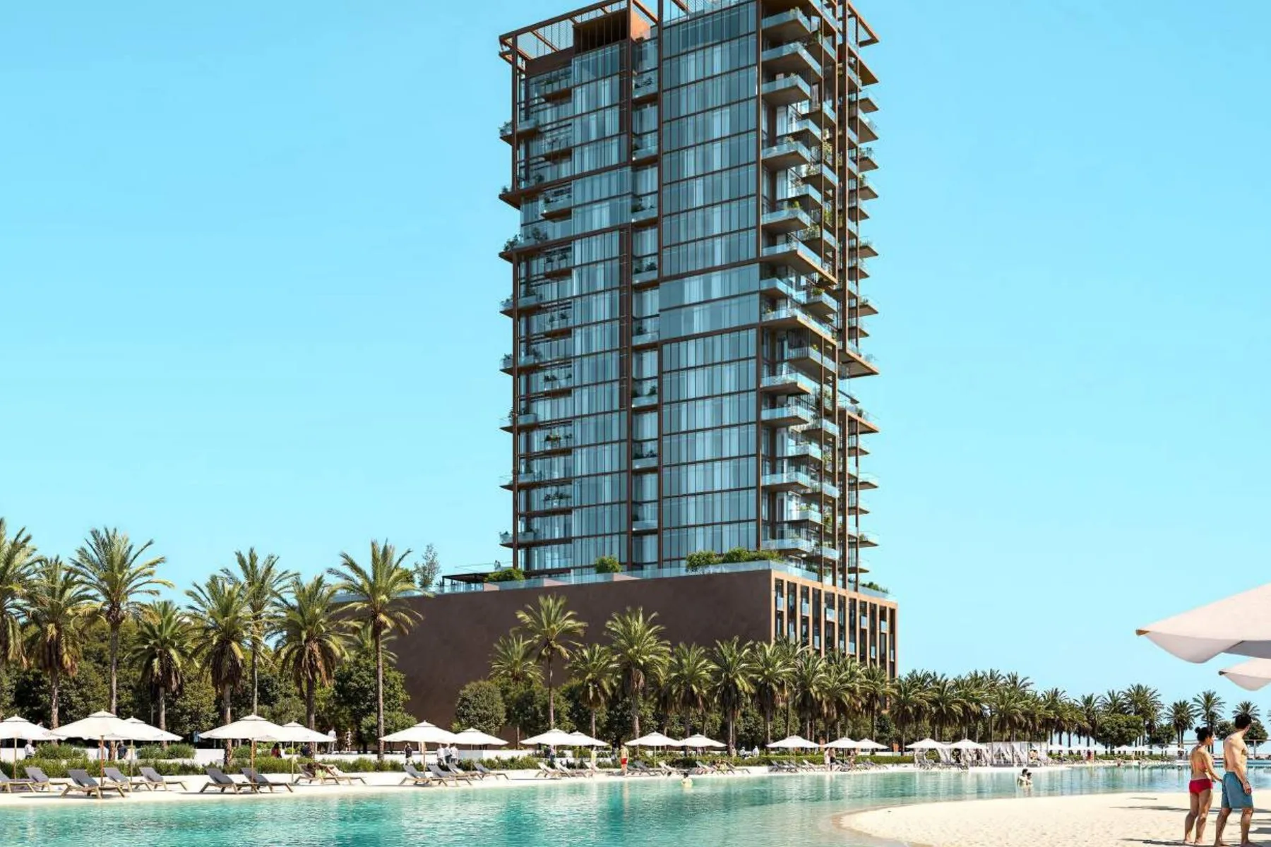 Exterior - tower from the lagoon beach