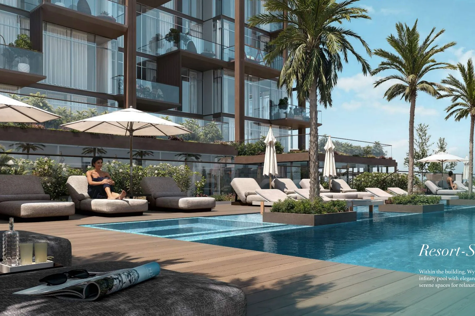 Infinity pool deck